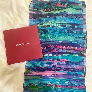 Salvatore Ferragamo Italian silk scarf